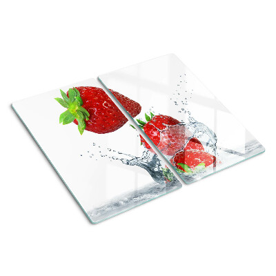 Tabla de cortar de cristal Fresas en agua