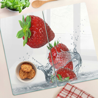 Tabla de cortar de cristal Fresas en agua