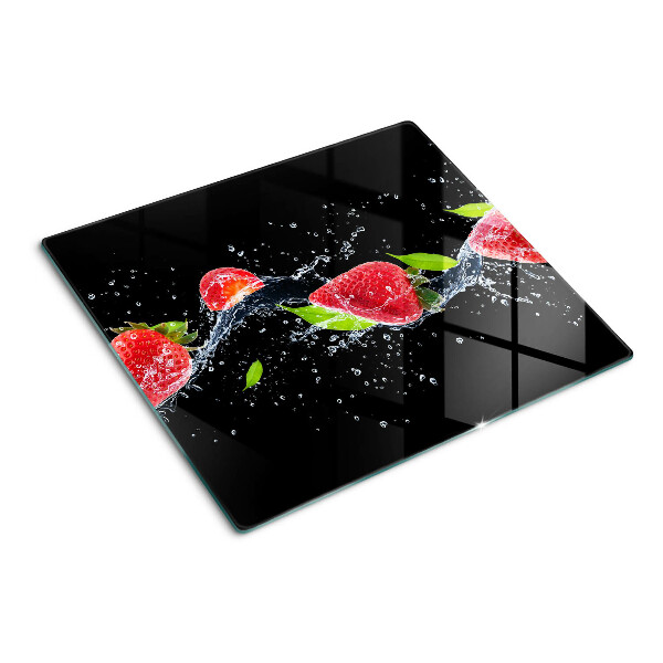 Tabla de cortar de cristal Fresas en agua