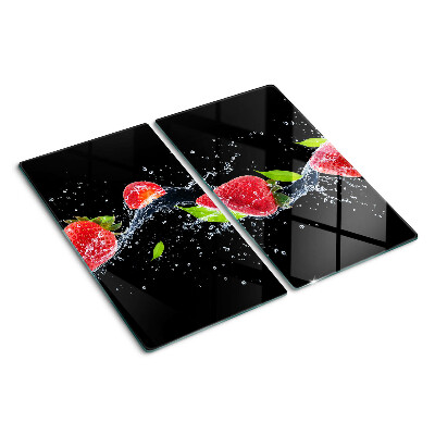 Tabla de cortar de cristal Fresas en agua