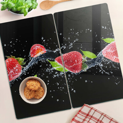 Tabla de cortar de cristal Fresas en agua