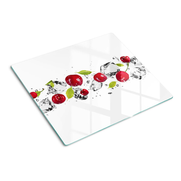 Tabla para cortar Manzanas rojas con hielo