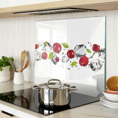 Tabla para cortar Manzanas rojas con hielo