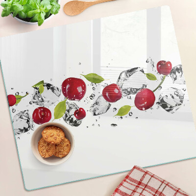 Tabla para cortar Manzanas rojas con hielo