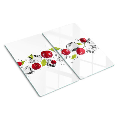 Tabla para cortar Manzanas rojas con hielo