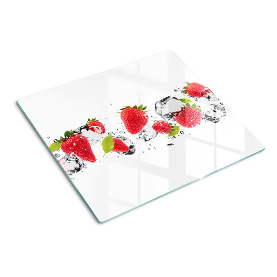 Tabla de cortar de cristal Fresas con hielo