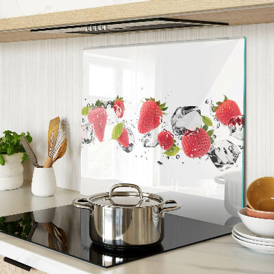 Tabla de cortar de cristal Fresas con hielo