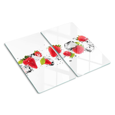 Tabla de cortar de cristal Fresas con hielo