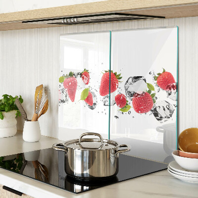 Tabla de cortar de cristal Fresas con hielo