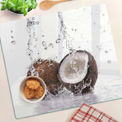 Tabla de cortar de cristal Coco en agua