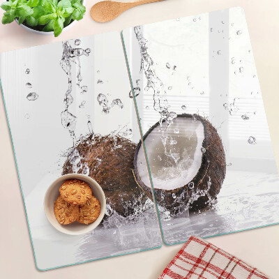 Tabla de cortar de cristal Coco en agua