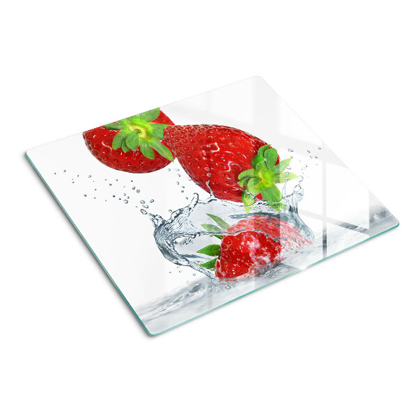 Tabla de cortar de cristal Fresas en agua