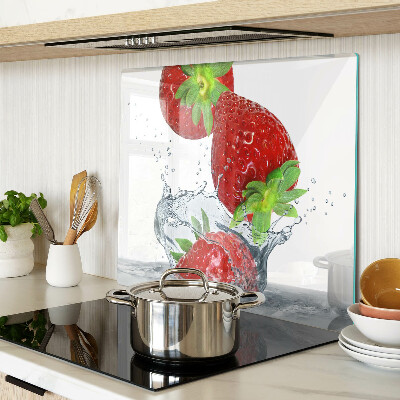 Tabla de cortar de cristal Fresas en agua