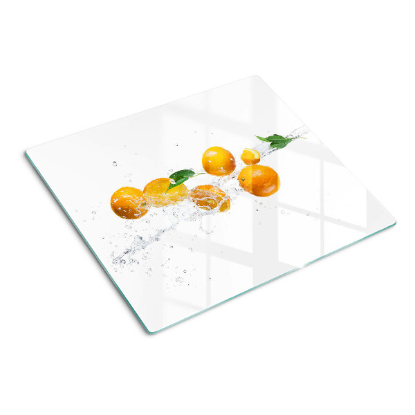 Tabla de cortar de cristal Cítricos con agua