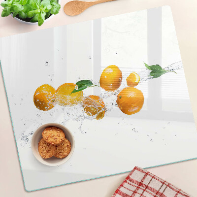Tabla de cortar de cristal Cítricos con agua