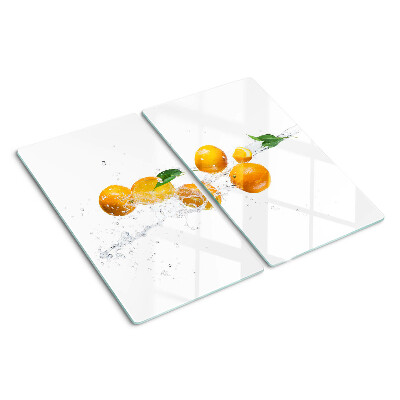 Tabla de cortar de cristal Cítricos con agua