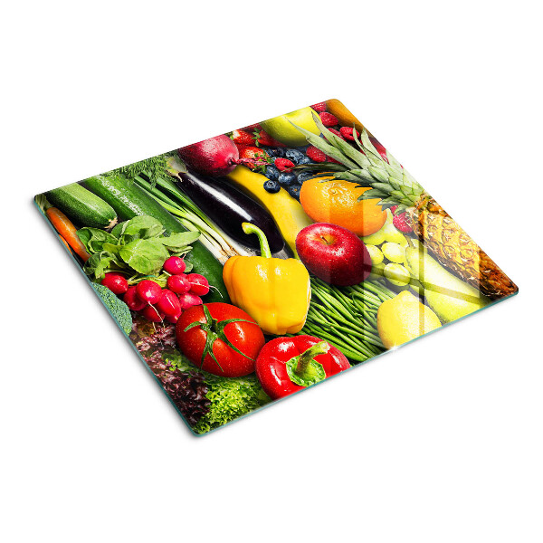 Tabla de cortar de cristal Frutas y verduras