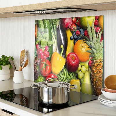 Tabla de cortar de cristal Frutas y verduras