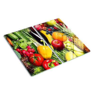 Tabla de cortar de cristal Frutas y verduras