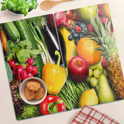 Tabla de cortar de cristal Frutas y verduras