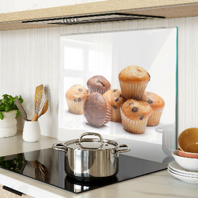 Tabla de cortar de cristal Muffins de chocolate y vainilla