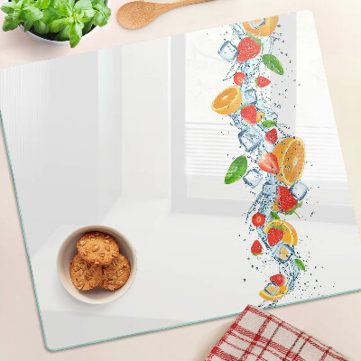 Tabla para cortar Frutas y hojas coloridas