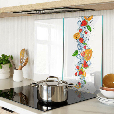 Tabla para cortar Frutas y hojas coloridas