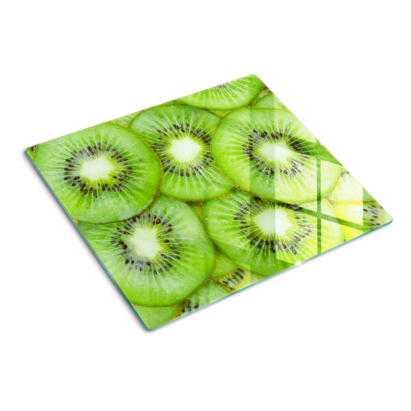 Tabla de cortar de cristal rodajas de kiwi