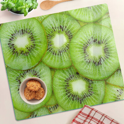 Tabla de cortar de cristal rodajas de kiwi