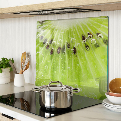 Tabla de cortar de cristal Kiwi con gotas de agua