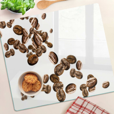 Tabla para cortar Granos de café en movimiento