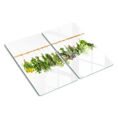 Tabla para cortar Hierbas secas en una cuerda