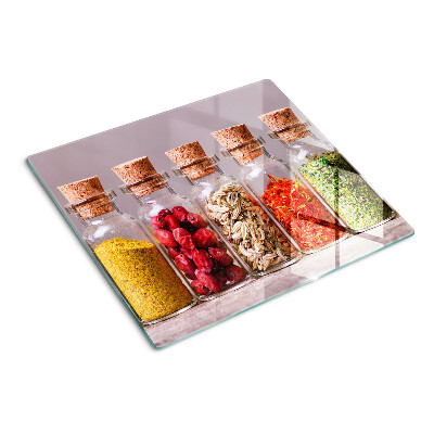 Tabla para cortar Especias en frascos de vidrio