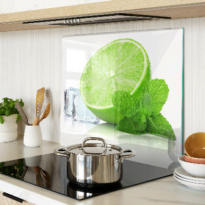Tabla de cortar de cristal Lima con menta y hielo