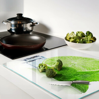 Tabla de cortar de cristal Lima con menta y hielo