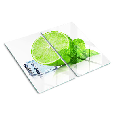 Tabla de cortar de cristal Lima con menta y hielo