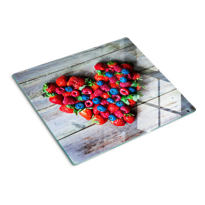Tabla para cortar Corazón de frutos del bosque