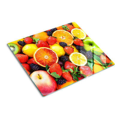 Tabla de cortar de cristal Frutas y bayas tropicales