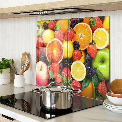 Tabla de cortar de cristal Frutas y bayas tropicales