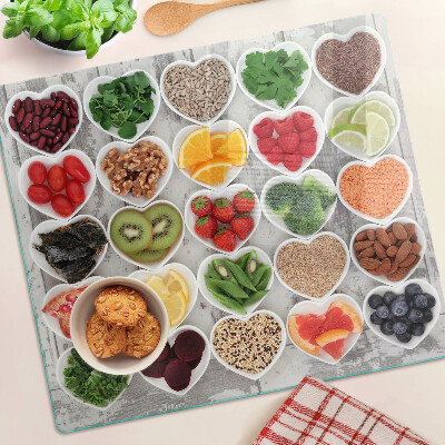 Tabla para cortar Frutas y verduras en corazones