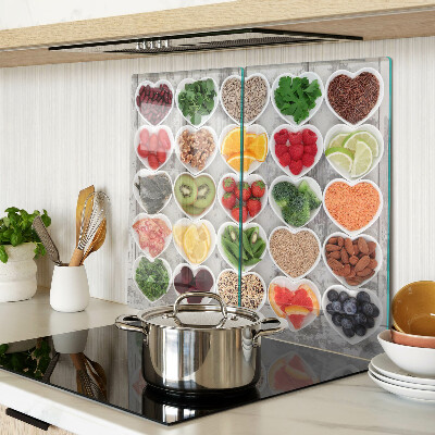 Tabla para cortar Frutas y verduras en corazones