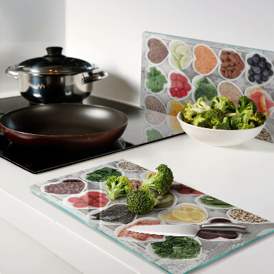 Tabla para cortar Frutas y verduras en corazones