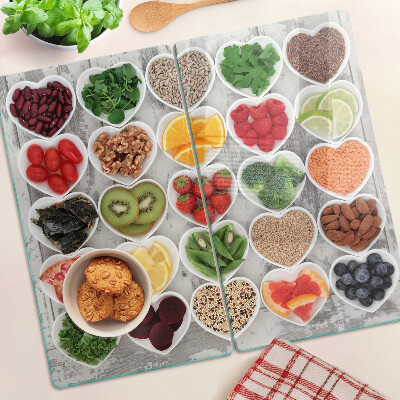 Tabla para cortar Frutas y verduras en corazones