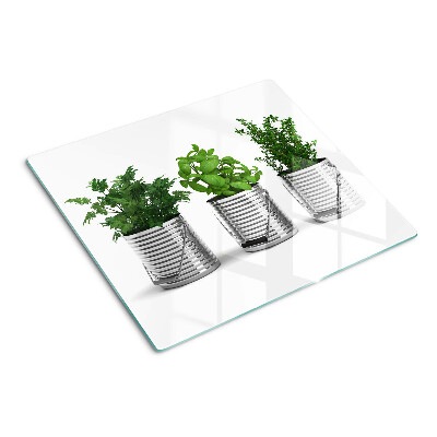Tabla para cortar Plantas en macetas de metal