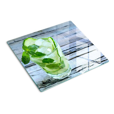 Tabla de cortar de cristal Cóctel refrescante con menta