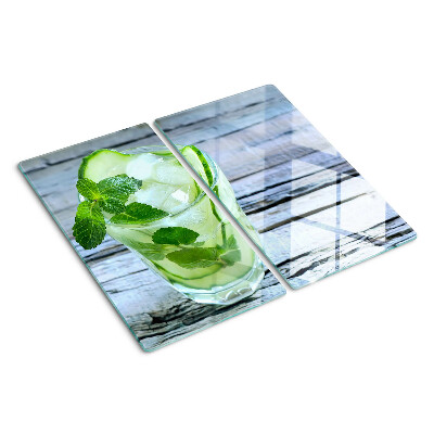 Tabla de cortar de cristal Cóctel refrescante con menta