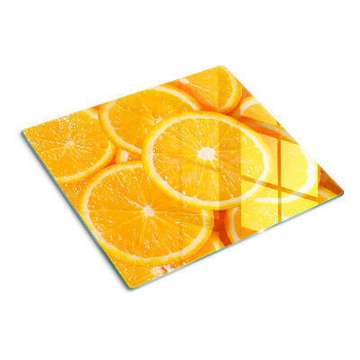 Tabla de cortar de cristal rodajas de naranja