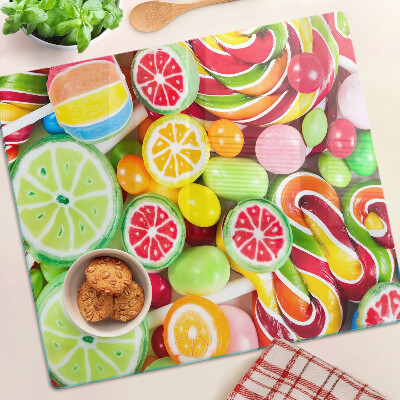 Tabla para cortar Dulces caramelos y frutas