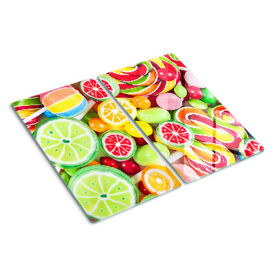 Tabla para cortar Dulces caramelos y frutas