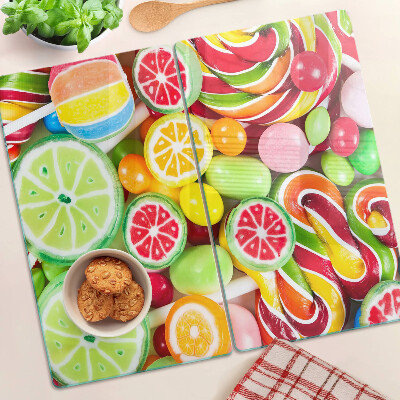 Tabla para cortar Dulces caramelos y frutas